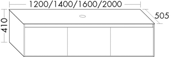 Burgbad Waschtischunterschrank rc40 Grau Hochglanz/Grau Matt, SGBT120F4524A0108