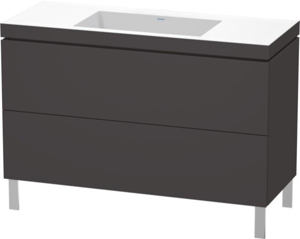 Duravit L-Cube c-bonded Set bodenstehend Graphit Supermatt 1200x480x698 mm - LC6939N8080