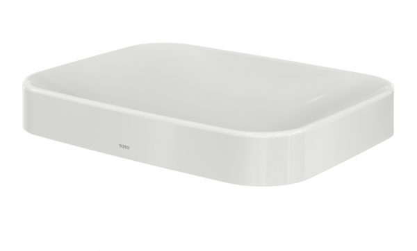 TOTO LF Aufsatzwaschtisch weiß 500mm ohne Hahnloch mit Überlauf, L5715E