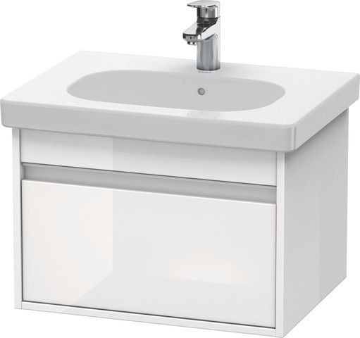 Duravit Ketho Waschtischunterbau wandhängend Weiß Hochglanz 600x455x410 mm - KT667002222