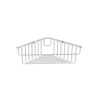 Cosmic B-Container Cosmic B-Container Eckwandkorb, 30X30X11Cm, Chrom, B06032001