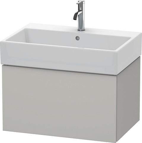 Duravit L-Cube Waschtischunterbau wandhängend Betongrau Matt 684x459x394 mm - LC617600707
