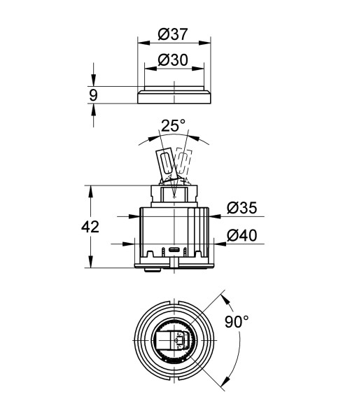 EICHELBERG Keramik-Kartusche 440999 mit Ecom-Funktion, 44099900