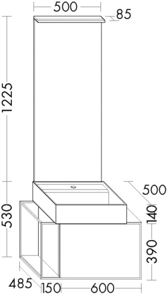 Burgbad Set Junit Eiche Dekor Cashmere/Alpinweiss, SFLF076LF3150C0001