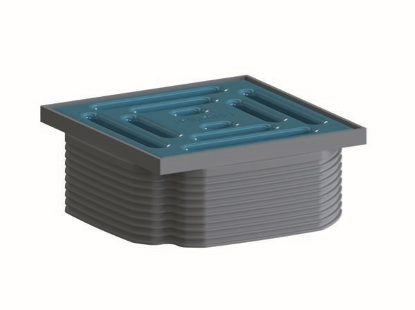 Dallmer Aufsatz DallDrain Pure, himmelblau, 100 x 100 mm, 518064