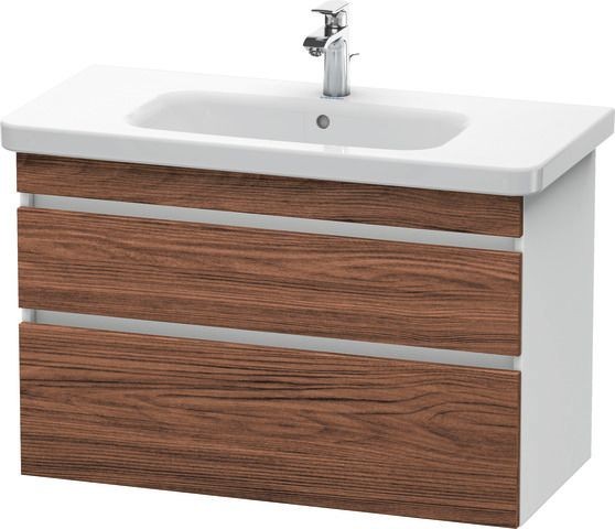 Duravit DuraStyle Waschtischunterbau wandhängend Nussbaum dunkel & Weiß Matt 930x448x610 mm - DS6482
