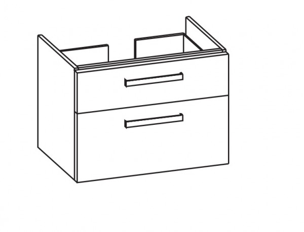Artiqua 413 Waschtischunterschrank für Renova Plan 122180 Eiche Weiß quer NB, 413-WU2L-3-K19-7185-44