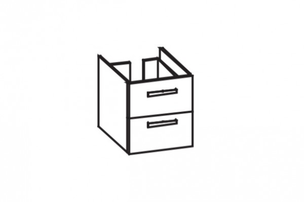 Artiqua 411 Waschtischunterschrank für Vero 045450 Sangallo Grau quer, 411-WU2L-D17-7154-432