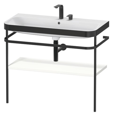 Duravit Happy D.2 Plus c-bonded Set mit Metallkonsole Weiß Seidenmatt 975x490x850 mm - HP4738E3636