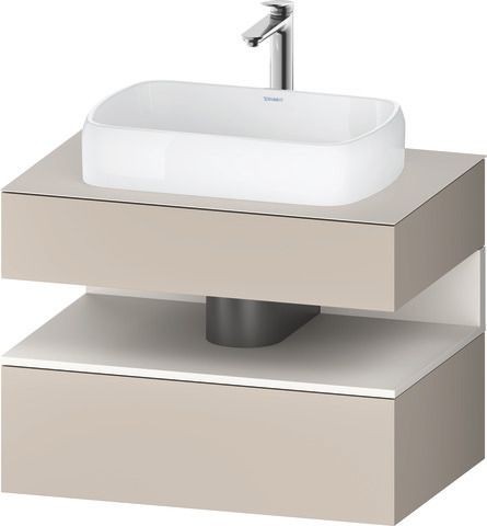 Duravit Qatego Konsolenwaschtischunterbau wandhängend Taupe Matt 800x550x600 mm - QA4730084910010