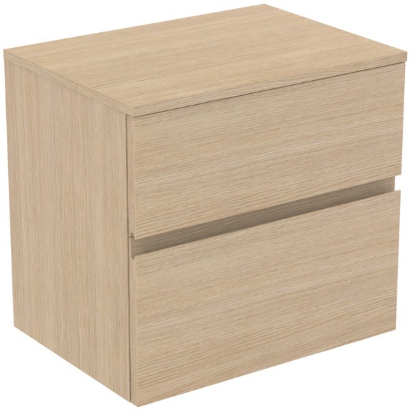 Ideal Standard Waschtischunterschrank Finesse o.Ausschnitt 602x440x558mm 2 Auszüge Eiche weiss, E342