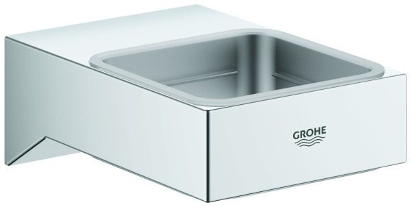 Grohe Halter Selection Cube 40865 für Glas/Seifenschale/Seifenspender chrom, 40865000