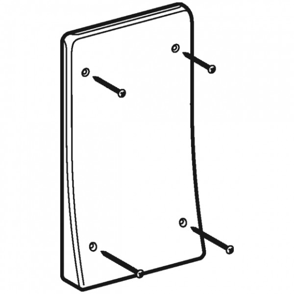 Geberit Abdeckplatte zu Unterputz-Siphon chromstahl für Waschtisch und Geschirrspülmaschine