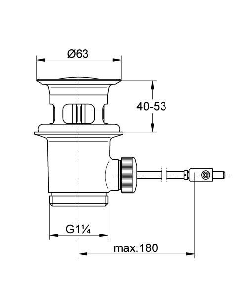 EICHELBERG Ablaufgarnitur 440038 1 1/4'' für Waschtisch- und Bidetbatterien chrom, 44003826