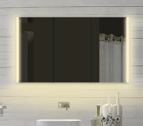 Neuesbad Alu LED Spiegelschrank, Lichtfarbe wählbar, B:1600, H:700 mm