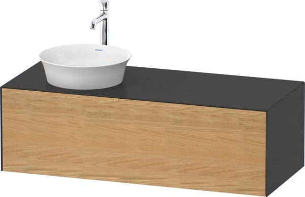 Duravit White Tulip Konsolenwaschtischunterbau wandhängend Natur Eiche & Graphit Matt & Seidenmatt 1