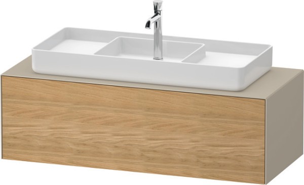 Duravit White Tulip Konsolenwaschtischunterbau wandhängend Natur Eiche & Taupe Matt & Seidenmatt 130