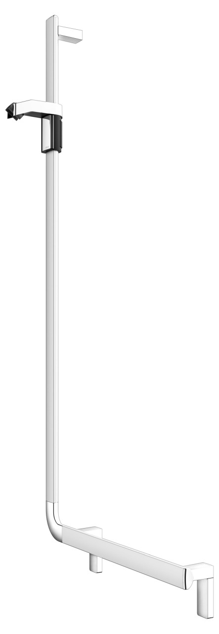 KEUCO AXESS Winkelgriff 90° mit Brauseschieber links, Metall, B: 58,1 x H: 130,1 cm, 35006171302 35006171302