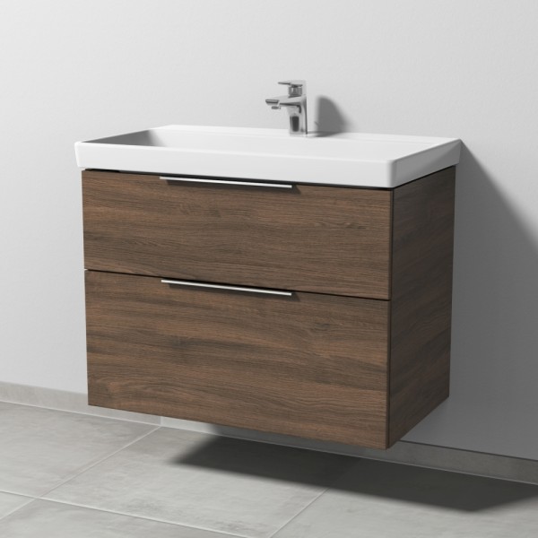 Sanipa 3way Waschtischunterbau zu Villeroy & Boch Avento Waschtisch mit 2 Auszügen, Eiche-Arizona