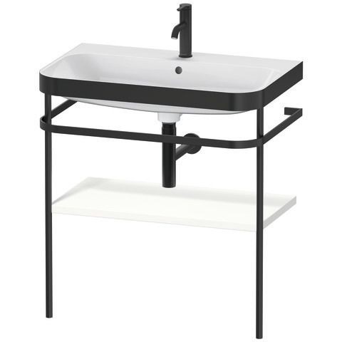 Duravit Happy D.2 Plus c-bonded Set mit Metallkonsole Weiß Seidenmatt 775x490x850 mm - HP4737O3636
