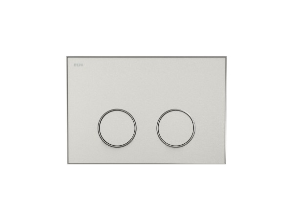 MEPA Frame Betätigungsplatte 2-Mengen Warmgrau-Mattsilber, 421063