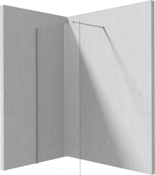 Neuesbad Walk-In Dusche Wand, Edelstahl gebürstet 100 cm