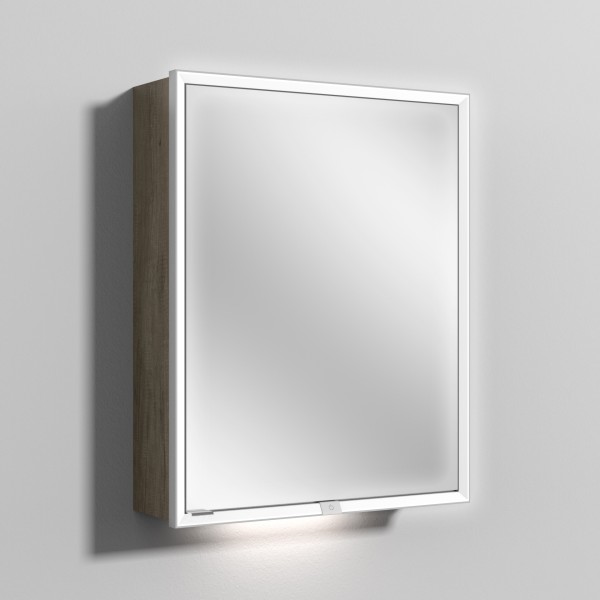 Sanipa Reflection Spiegelschrank MILO 60 mit LED-Beleuchtung, Eiche-Nebraska, AU03137