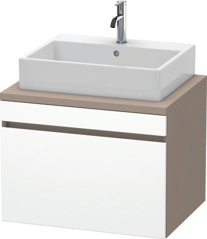 Duravit DuraStyle Konsolenwaschtischunterbau wandhängend Weiß & Basalt Matt 700x548x512 mm - DS53110
