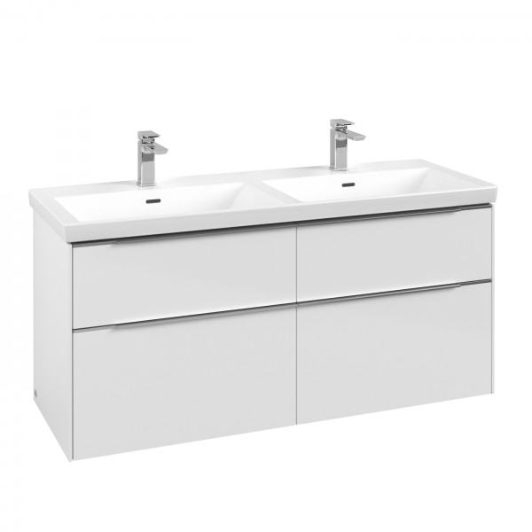 Villeroy & Boch Subway 3.0 Waschbeckenunterschrank, 4 Auszüge, 1272 x 579 x 462 mm, Brilliant White