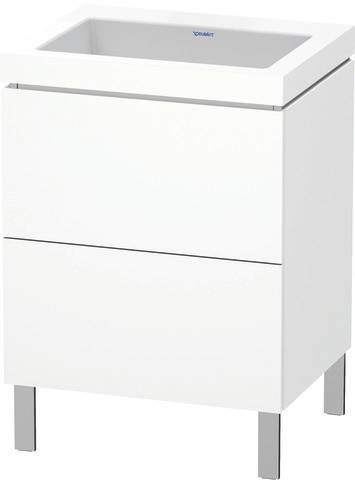 Duravit L-Cube c-bonded Set bodenstehend Weiß Matt 600x480x698 mm - LC6936N1818