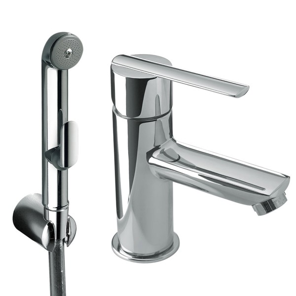 Tres Einhebel Waschtischmischer mit Dusche für WC. , 181113