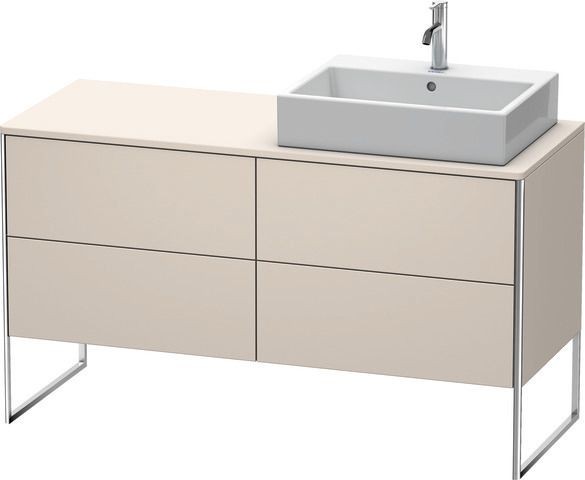 Duravit XSquare Konsolenwaschtischunterbau bodenstehend Taupe Supermatt 1400x548x778 mm - XS4923R838