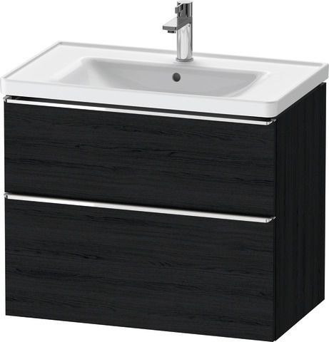 Duravit D-Neo Waschtischunterbau wandhängend Eiche Schwarz Matt 784x452x625 mm - DE4355010160000
