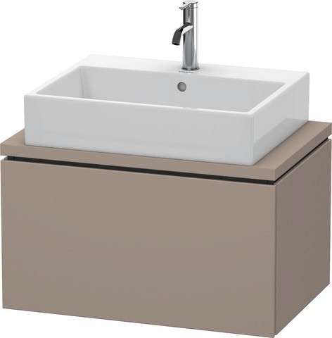 Duravit L-Cube Konsolenwaschtischunterbau wandhängend Basalt Matt 720x477x400 mm - LC580104343