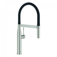 GROHE GROHE Einhebel-Spültischbatterie Essence 30294, ausziehbare Profibrause supersteel, 30294DC0