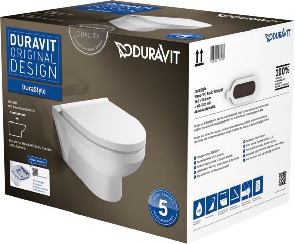 Duravit Duravit No.1 WC-Set wandhängend 373x540x393 mm - 45620900A1