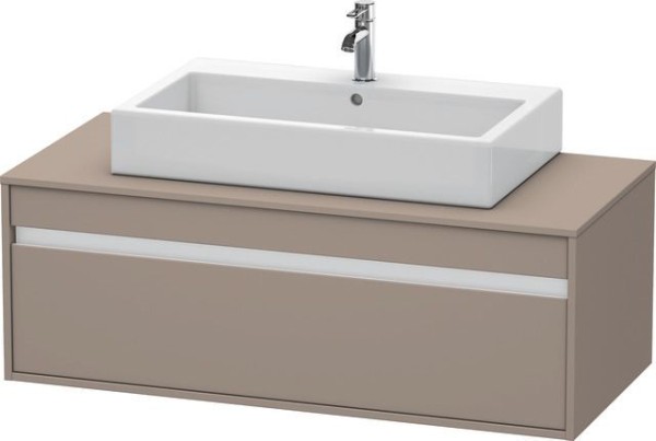 Duravit Ketho Konsolenwaschtischunterbau wandhängend Basalt Matt 1200x550x426 mm - KT669604343