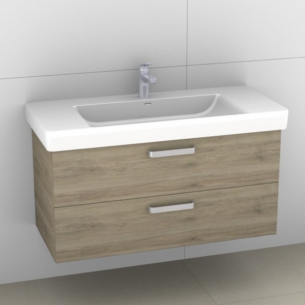 Artiqua 415 Waschtischunterschrank für Pro S 813966 Sanremo Eiche quer NB, 415-WU2L-L58-7145-428