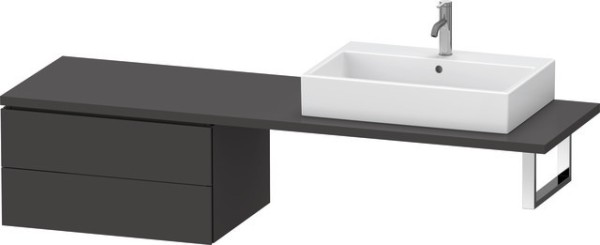 Duravit L-Cube Unterschrank für Konsole Graphit Supermatt 720x547x400 mm - LC585908080