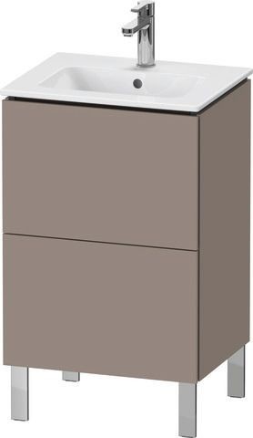 Duravit L-Cube Waschtischunterbau bodenstehend Basalt Matt 520x421x704 mm - LC667104343