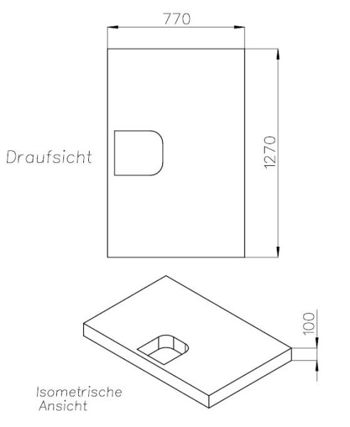 Neuesbad Wannenträger für Hüppe EasyStep 130x80x3