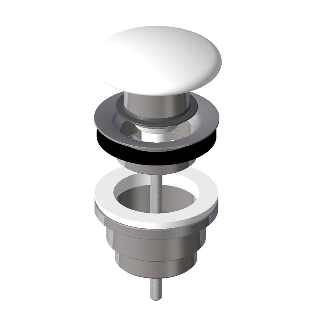 LAUFEN Klick-Klack Ablaufventil m.Abdeckung f.WT m.verdeckten Keramik Ab/uel-System H8981860000001