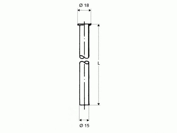 Schell Kupferrohr 1/2" Bördel d:15mm 1000mm chrom