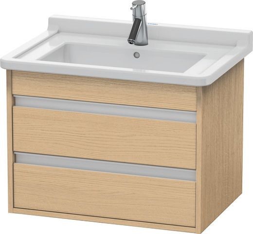Duravit Ketho Waschtischunterbau wandhängend Natur Eiche Matt 650x455x480 mm - KT664303030