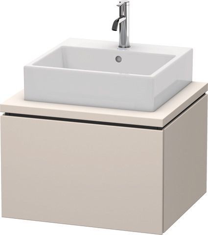 Duravit L-Cube Konsolenwaschtischunterbau wandhängend Taupe Supermatt 620x547x400 mm - LC581008383