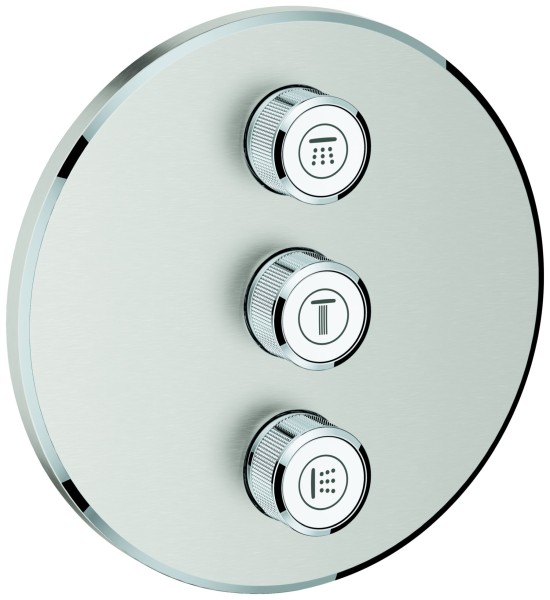 GROHE 3-fach UP-Ventil Grohtherm Smart Control 29122 FMS rund supersteel, 29122DC0