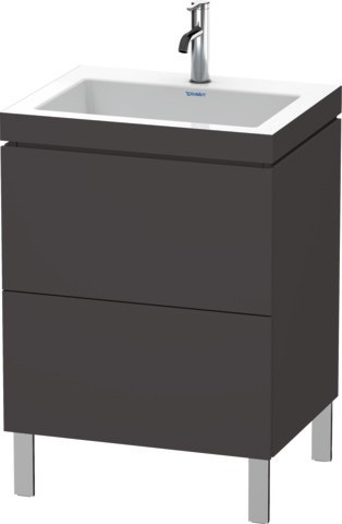 Duravit L-Cube c-bonded Set bodenstehend Graphit Supermatt 600x480x698 mm - LC6936O8080