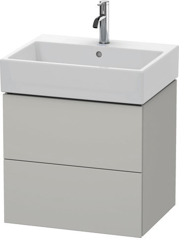 Duravit L-Cube Waschtischunterbau wandhängend Betongrau Matt 584x459x544 mm - LC627500707