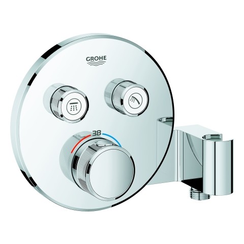 Grohe THM Grohtherm SmartControl 29120 FMS rund 2 Abspv. integ. Br.halter chrom, 29120000