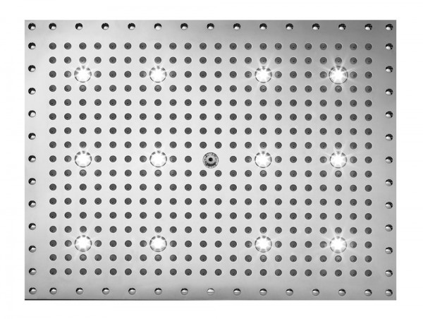 Bossini Dream Rectangular Kopfbrause 500 x 400 mm, mit 12 blauen LED`s